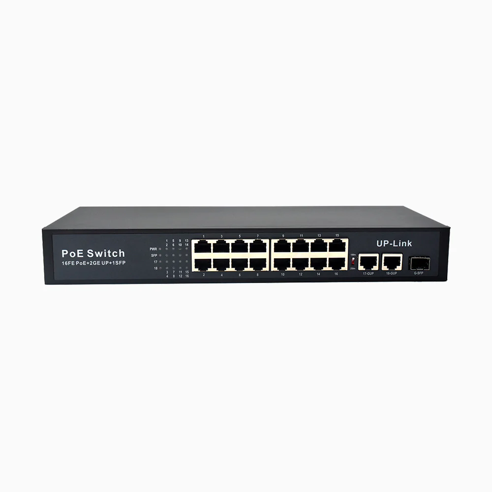 16-Port Fast Ethernet PoE Switch with Metal Casing, Desktop or Wall Mount - Image 3