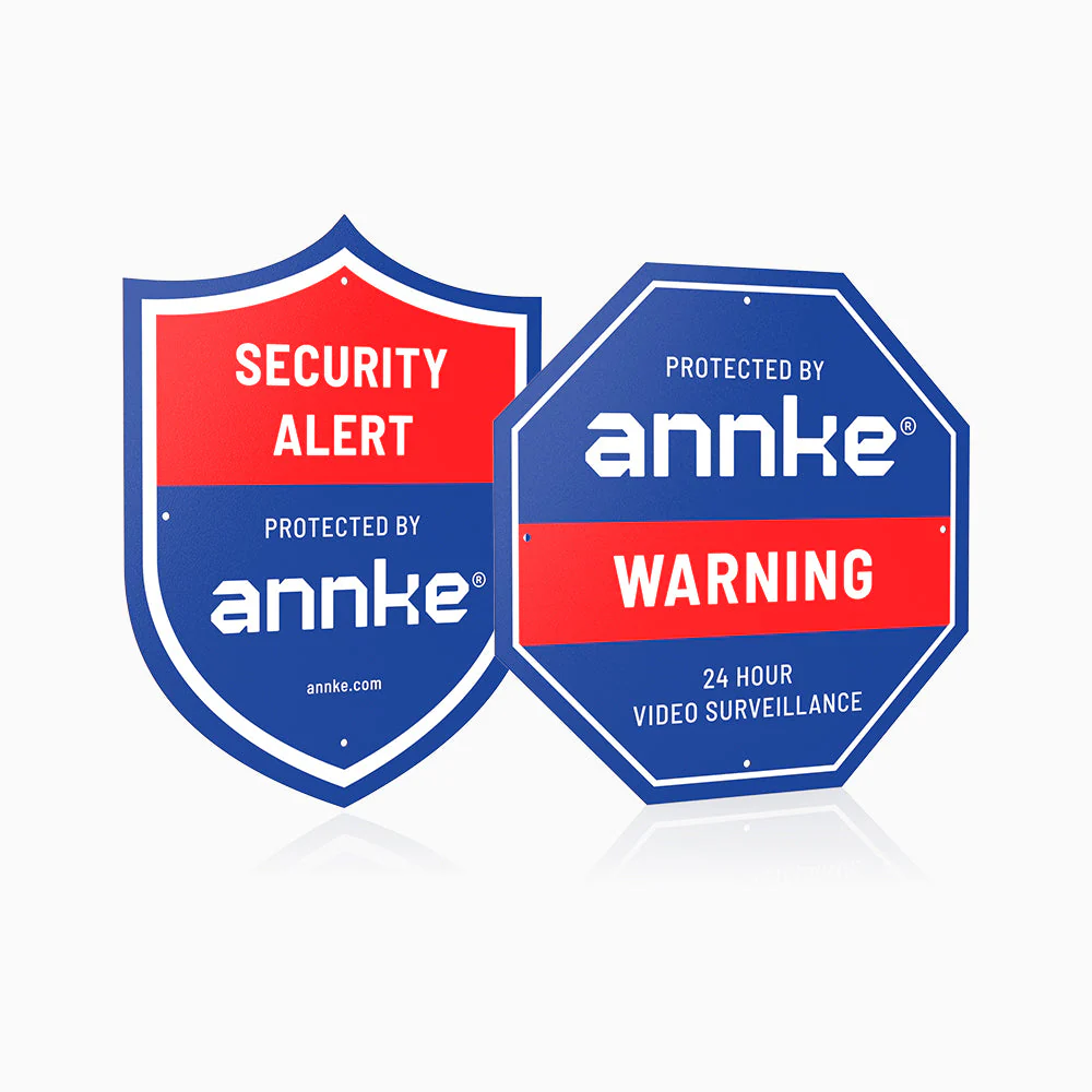 2PCS ANNKE 10" Heavy Duty 100% Aluminum Security Sign, Reflective & Fade Resistant Outdoor Surveillance Warning Sign for Home/Yard/Property Protection - Image 3