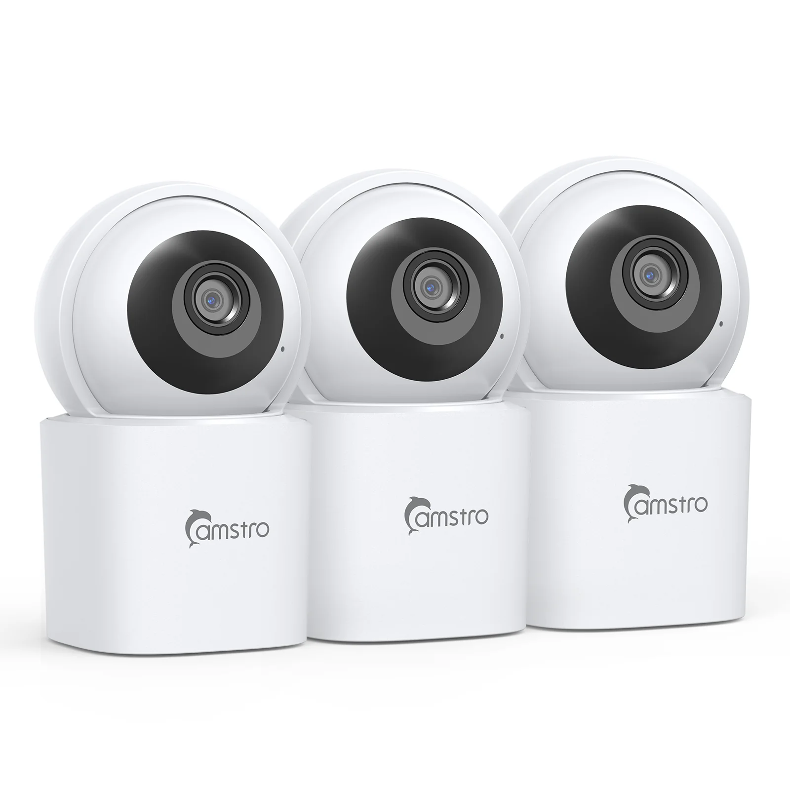 3 PCS, 5MP Super HD Indoor Security PT WiFi IP Camera - Pan & Tilt, No Monthly Fee, AI Detection, Dog Puppy, Baby Monitor, 2-way Talk, Night Vision, Baby & Pet Monitor