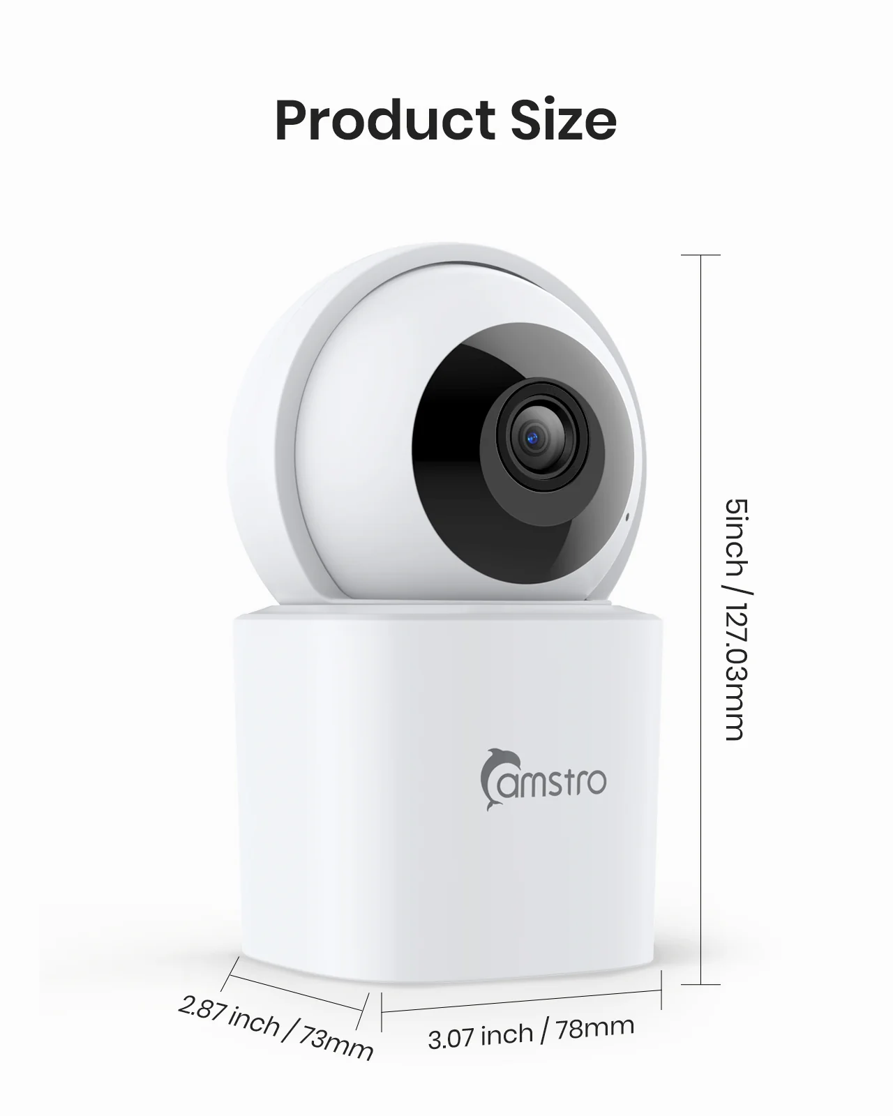 5MP Super HD Indoor Security PT WiFi IP Camera - Pan & Tilt, No Monthly Fee, AI Detection, Dog Puppy, Baby Monitor, 2-way Talk, Night Vision, Baby & Pet Monitor - Image 10