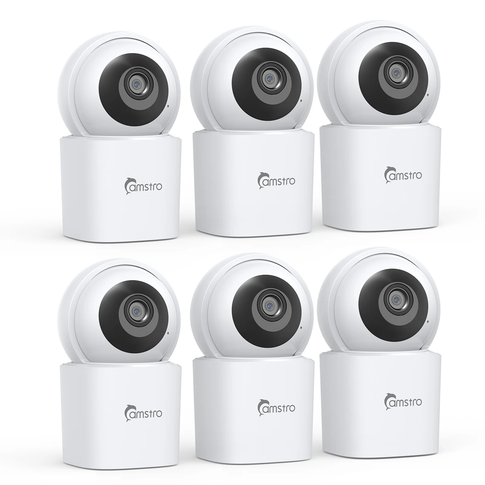 6 PCS, 5MP Super HD Indoor Security PT WiFi IP Camera - Pan & Tilt, No Monthly Fee, AI Detection, Dog Puppy, Baby Monitor, 2-way Talk, Night Vision, Baby & Pet Monitor