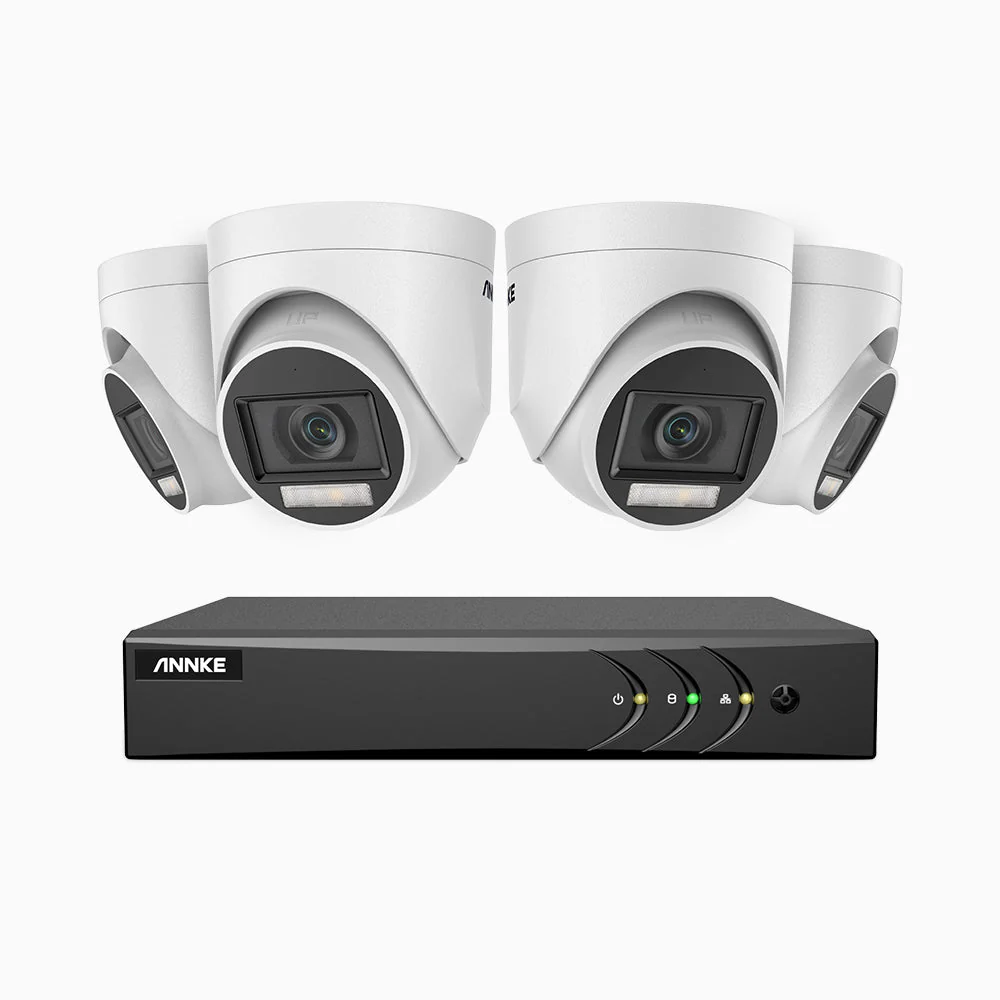 ADLK200 - 1080P 8 Channel 4 Dual Light Cameras Wired Security System, Colour & IR Night Vision, 4-in-1 Output Signal, Built-in Microphone, IP67 Weatherproof - Image 2