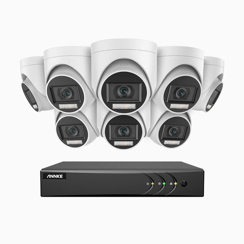 ADLK200 - 1080P 8 Channel 8 Dual Light Cameras Wired Security System, Colour & IR Night Vision, 4-in-1 Output Signal, Built-in Microphone, IP67 Weatherproof - Image 2