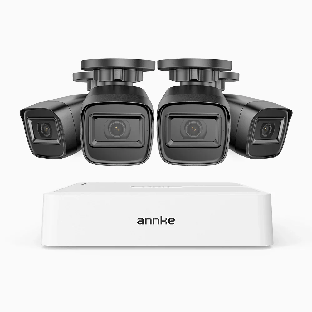 ANNKE 1080p Outdoor Wired Security CCTV System, 8 Channel DVR + 4 X Cameras, 3.6 MM Lens, Smart DVR with Human & Vehicle Detection, 66 ft Infrared Night Vision, 4-in-1 Output Signal, IP67 - Image 4