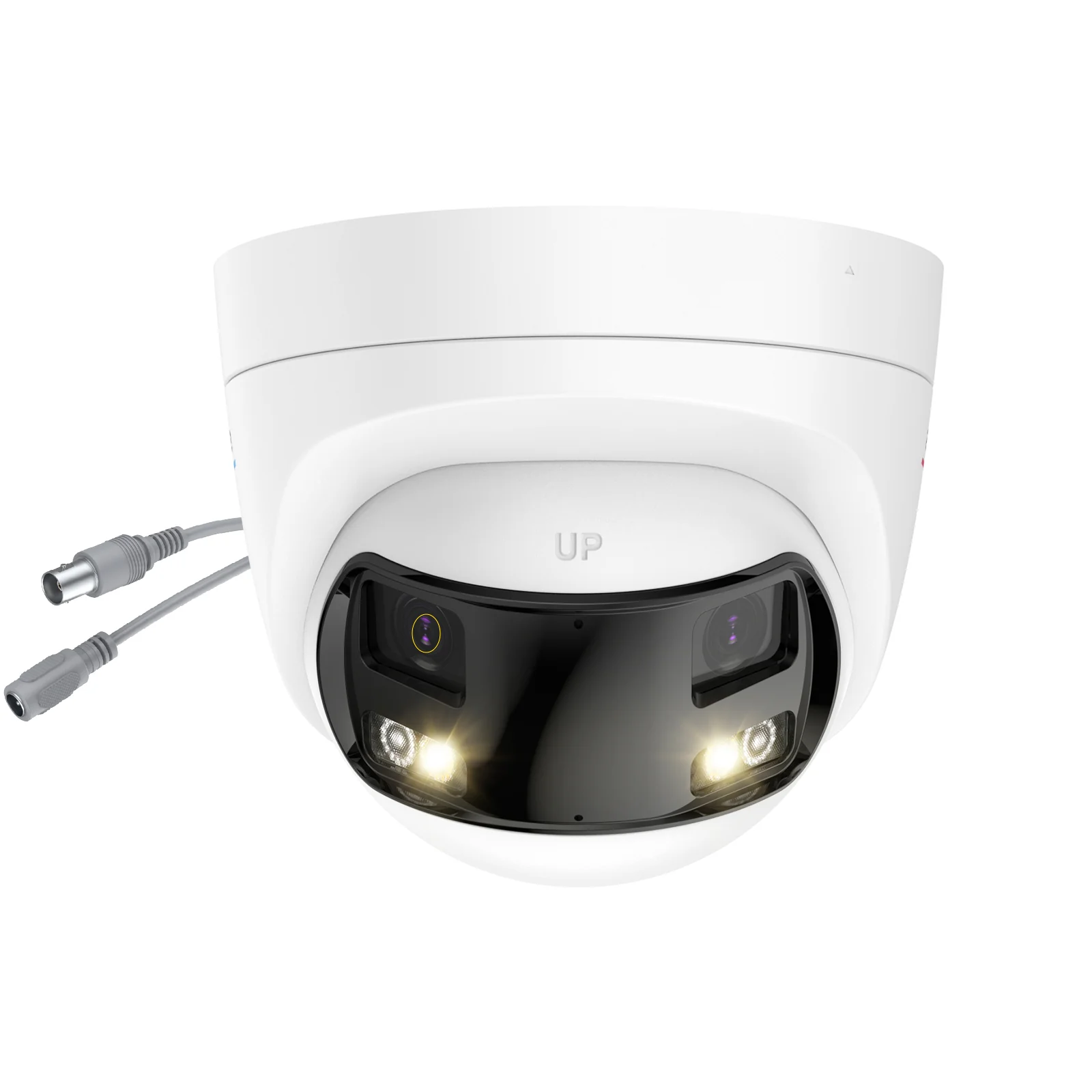 ANNKE PoE Security Camera Outdoor with Dual Lens 180° Filed of View, 8MP IP Surveillance Camera Support Color Night Vision, Person/Vehicle Detection, Two-Way Talk, Built-in SD Card Slot