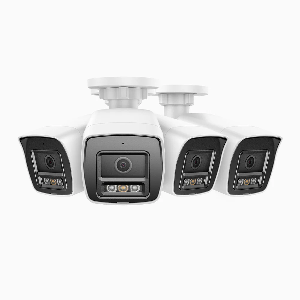 C500P - 4PCS 3K Dual Light Outdoor PoE Security Camera, Color & IR Night Vision, 3072*1728 Resolution, f/1.6 Aperture (0.005 Lux), Human & Vehicle Detection, Built-in Microphone, IP67 - Image 2