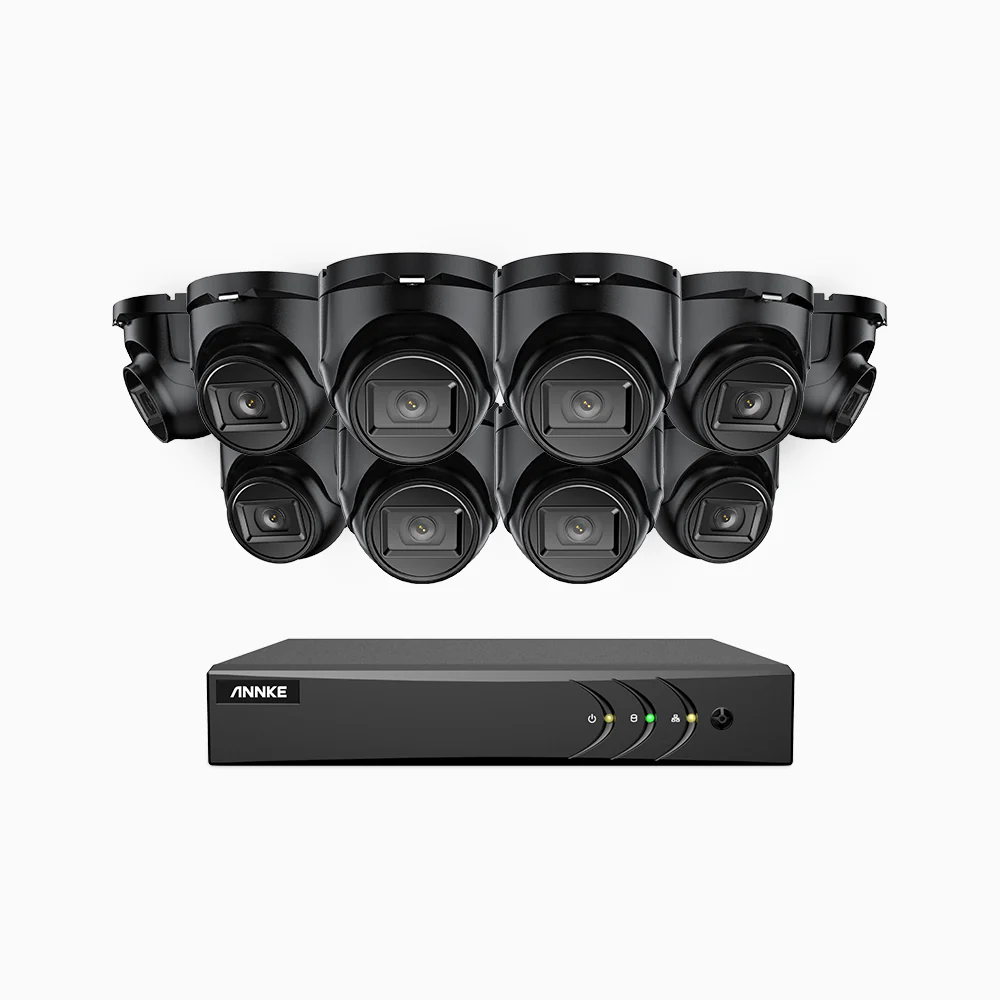 EL200 - 1080p 16 Channel Outdoor Wired Security CCTV System with 10 Cameras, 3.6 MM Lens, Smart DVR with Human & Vehicle Detection, 66 ft Infrared Night Vision, 4-in-1 Output Signal, IP67 - Image 4