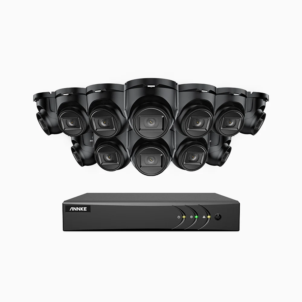 EL200 - 1080p 16 Channel Outdoor Wired Security CCTV System with 12 Cameras, 3.6 MM Lens, Smart DVR with Human & Vehicle Detection, 66 ft Infrared Night Vision, 4-in-1 Output Signal, IP67 - Image 4