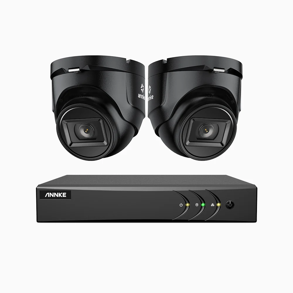 EL200 - 1080p 4 Channel Outdoor Wired Security CCTV System with 2 Cameras, 3.6 MM Lens, Smart DVR with Human & Vehicle Detection, 66 ft Infrared Night Vision, 4-in-1 Output Signal, IP67 - Image 3