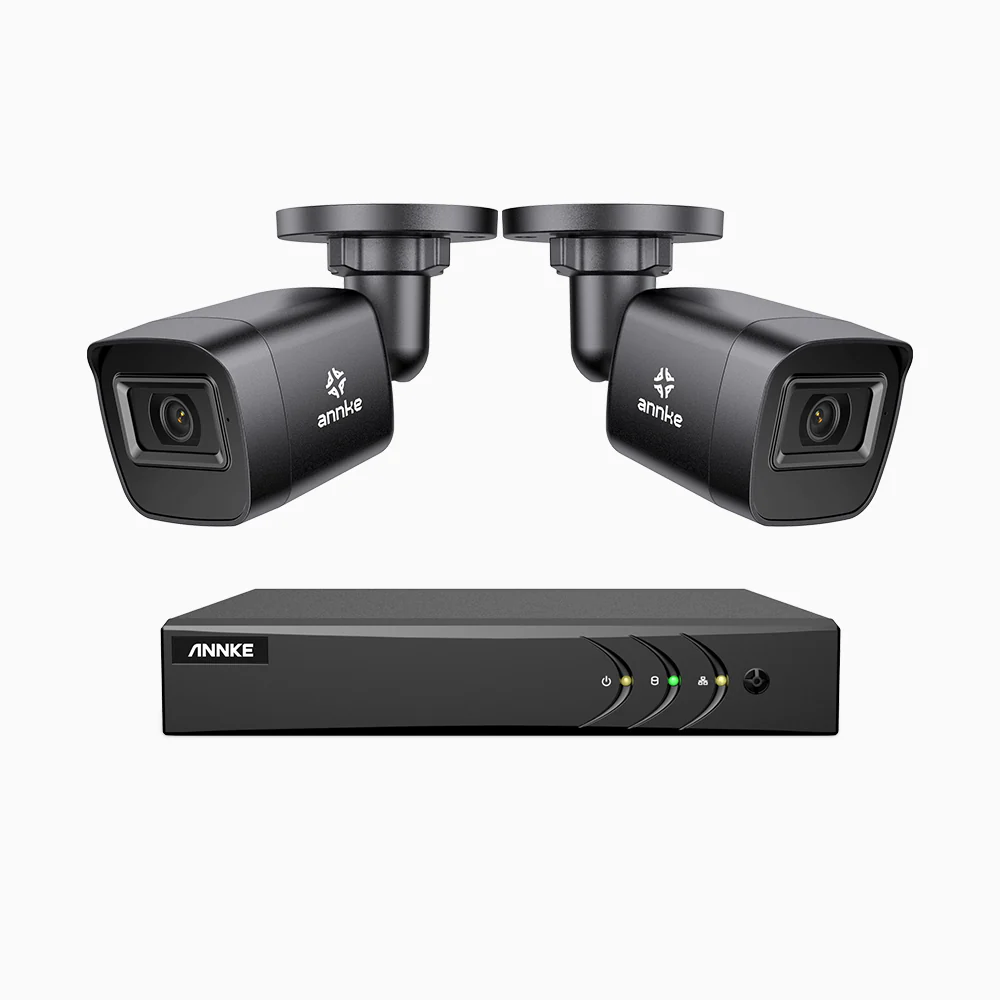 EL200 - 1080p 4 Channel Outdoor Wired Security CCTV System with 2 Cameras, 3.6 MM Lens, Smart DVR with Human & Vehicle Detection, 66 ft Infrared Night Vision, 4-in-1 Output Signal, IP67 - Image 4