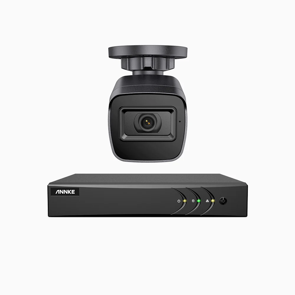 EL200 - 1080p 8 Channel Outdoor Wired Security CCTV System with 1 Camera, 3.6 MM Lens, Smart DVR with Human & Vehicle Detection, 66 ft Infrared Night Vision, 4-in-1 Output Signal, IP67 - Image 3