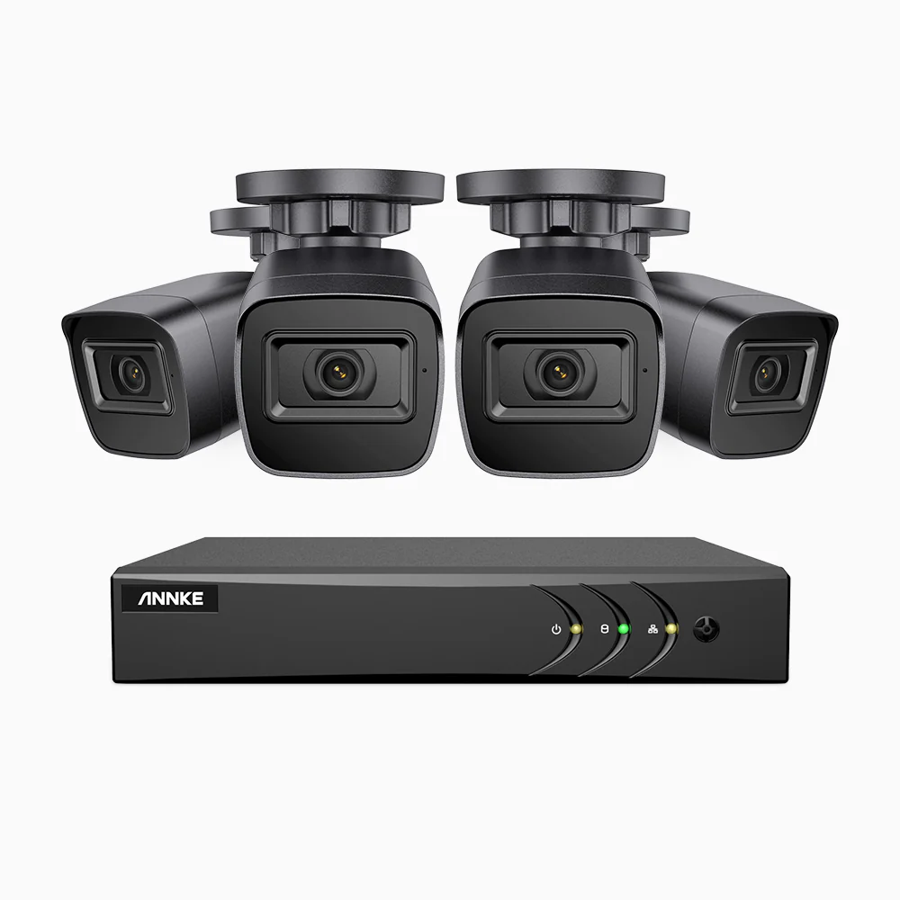EL200 - 1080p 8 Channel Outdoor Wired Security CCTV System with 4 Cameras, 3.6 MM Lens, Smart DVR with Human & Vehicle Detection, 66 ft Infrared Night Vision, 4-in-1 Output Signal, IP67 - Image 3