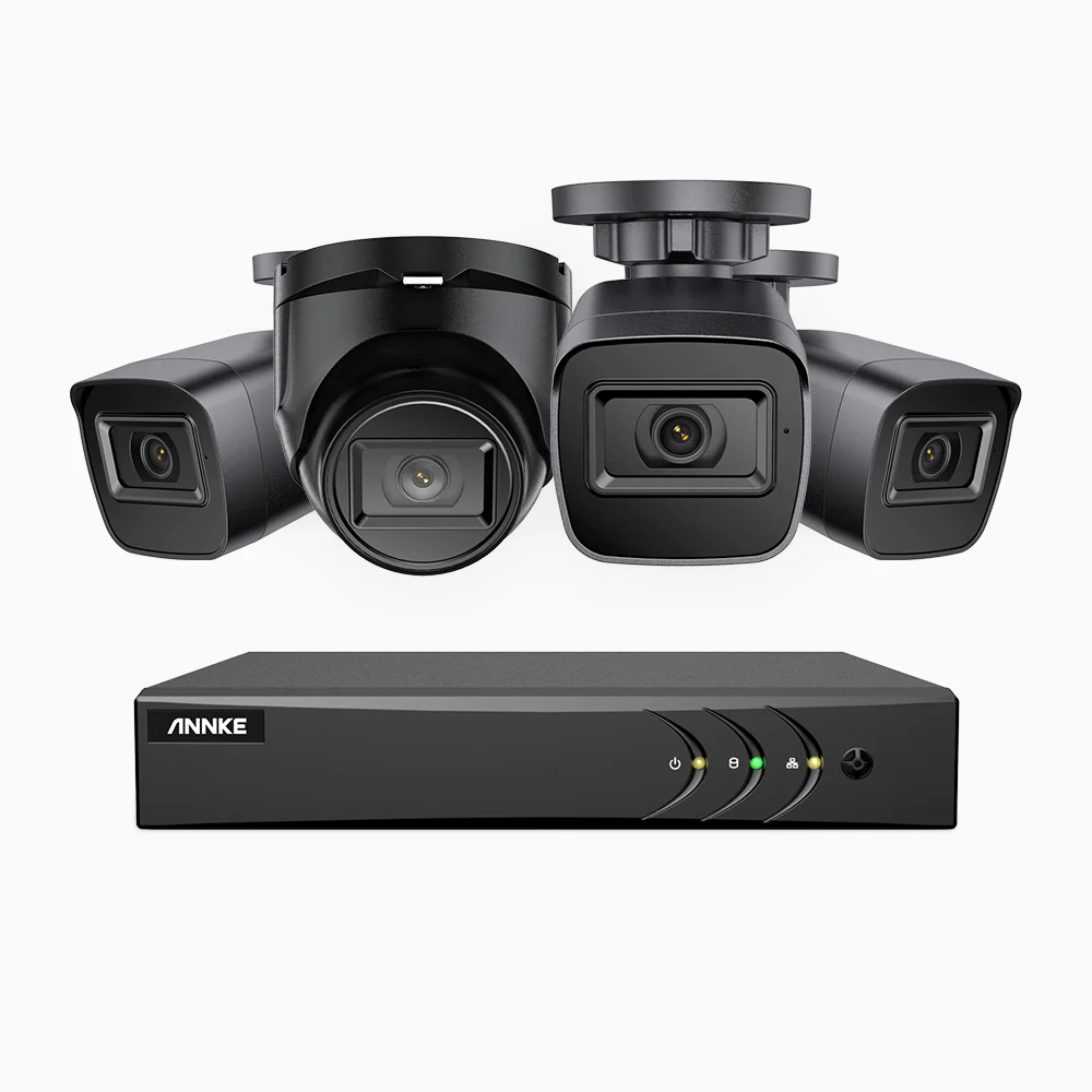 EL200 - 1080p 8 Channel Outdoor Wired Security CCTV System with 3 Bullet & 1 Turret Cameras, 3.6 MM Lens, Smart DVR with Human & Vehicle Detection, 66 ft Infrared Night Vision, 4-in-1 Output Signal, IP67 - Image 2