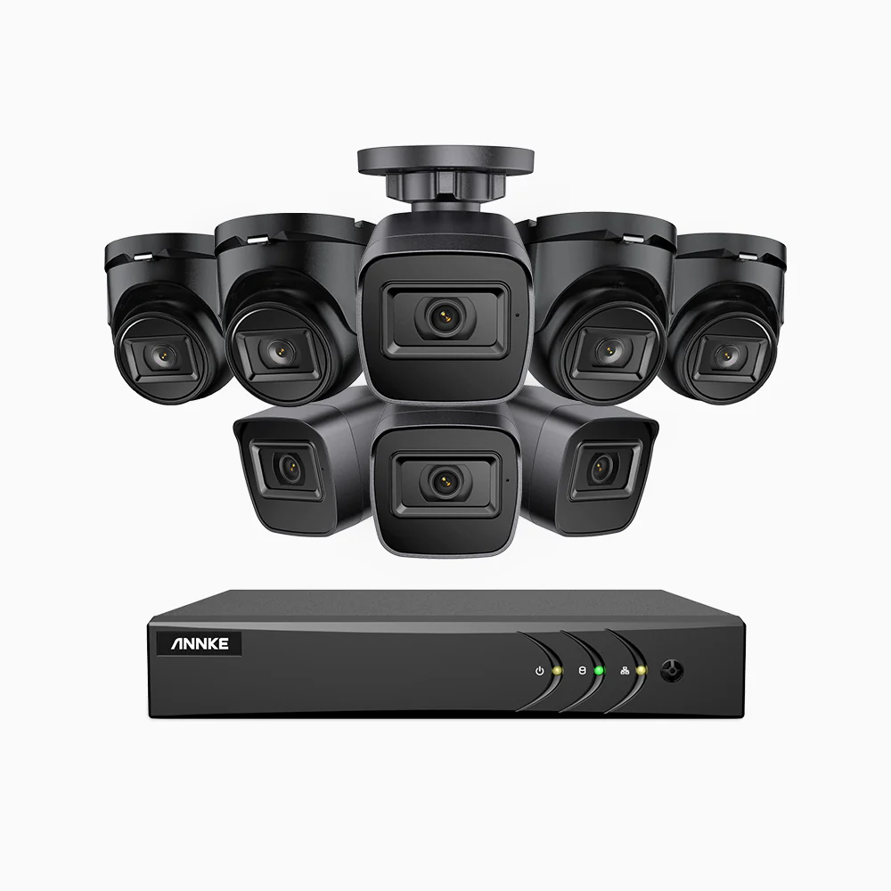 EL200 - 1080p 8 Channel Outdoor Wired Security CCTV System with 4 Bullet & 4 Turret Cameras, 3.6 MM Lens, Smart DVR with Human & Vehicle Detection, 66 ft Infrared Night Vision, 4-in-1 Output Signal, IP67 - Image 2