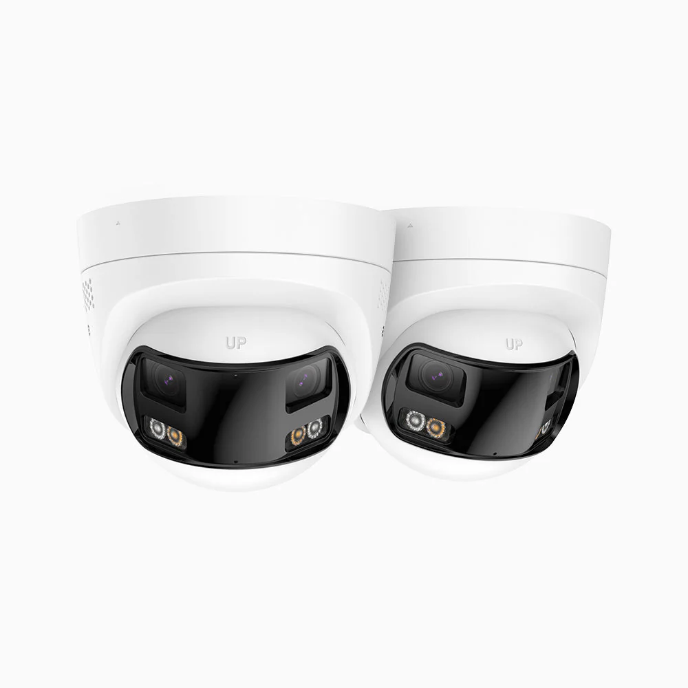 FCD800 - 2-Pack 8MP UHD Dual-Lens Outdoor PoE Security Camera, 180° Panoramic View, Smart Dual Light Night Vision, Two-Way Audio, Active Siren & Alarm, Human & Vehicle Detection, IP67 - Image 3