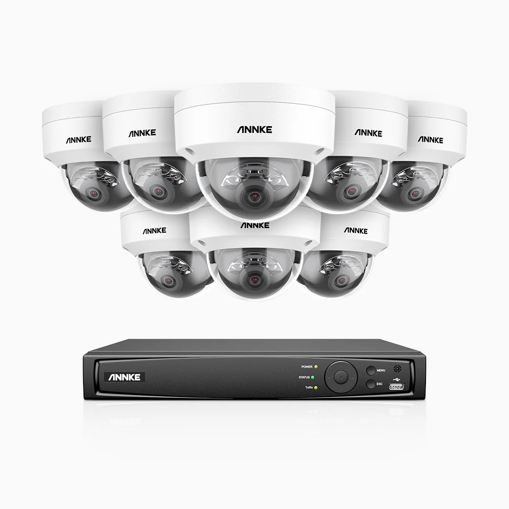 H1200 - 4K 12MP 8 Channel 8 Cameras PoE Security System, Colour & IR Night Vision, Human & Vehicle Detection, H.265+, Built-in Microphone, Max. 512 GB Local Storage, IP67 - Image 3