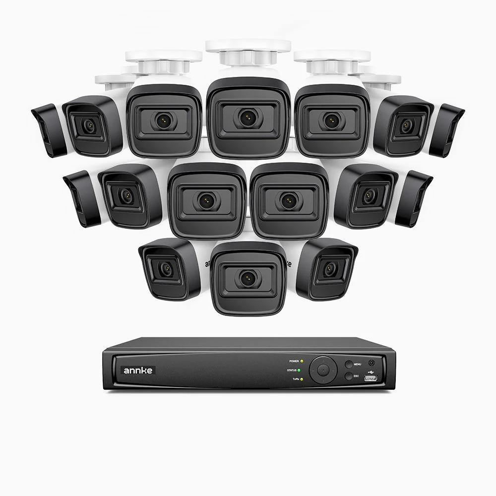 H300 - 2K 3MP 16 Channel 16 Cameras PoE Security System, EXIR 2.0 Night Vision, Motion Detection, H.265+, IP67 Waterproof - Image 2