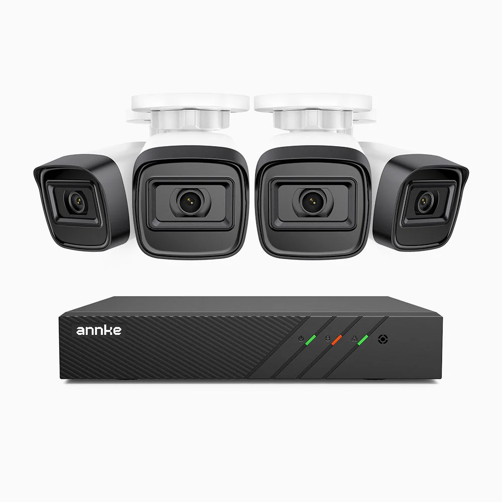 H300 - 2K 3MP 8 Channel 4 Cameras PoE Security System, EXIR 2.0 Night Vision, Motion Detection, H.265+, IP67 Waterproof - Image 2