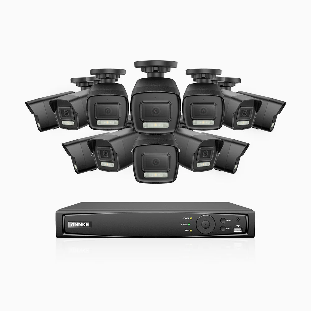 H500P - 3K 16 Channel 12 Cameras PoE Security System, Colour & IR Night Vision, 3072*1728 Resolution, f/1.6 Aperture (0.005 Lux), Human & Vehicle Detection, Built-in Microphone, IP67 - Image 3