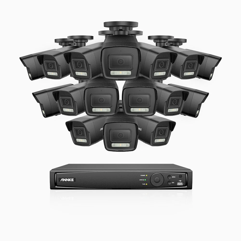 H500P - 3K 16 Channel 16 Cameras PoE Security System, Colour & IR Night Vision, 3072*1728 Resolution, f/1.6 Aperture (0.005 Lux), Human & Vehicle Detection, Built-in Microphone, IP67 - Image 3
