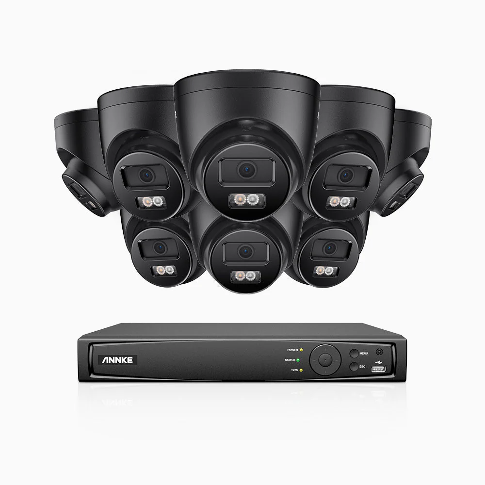 H500P - 3K 16 Channel 8 Cameras PoE Security System, Colour & IR Night Vision, 3072*1728 Resolution, f/1.6 Aperture (0.005 Lux), Human & Vehicle Detection, Built-in Microphone, IP67 - Image 4