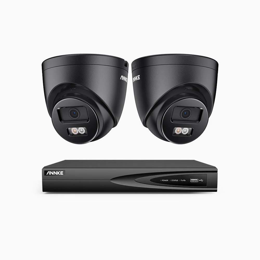 H500P - 3K 4 Channel 2 Cameras PoE Security System, Colour & IR Night Vision, 3072*1728 Resolution, f/1.6 Aperture (0.005 Lux), Human & Vehicle Detection, Built-in Microphone, IP67 - Image 3