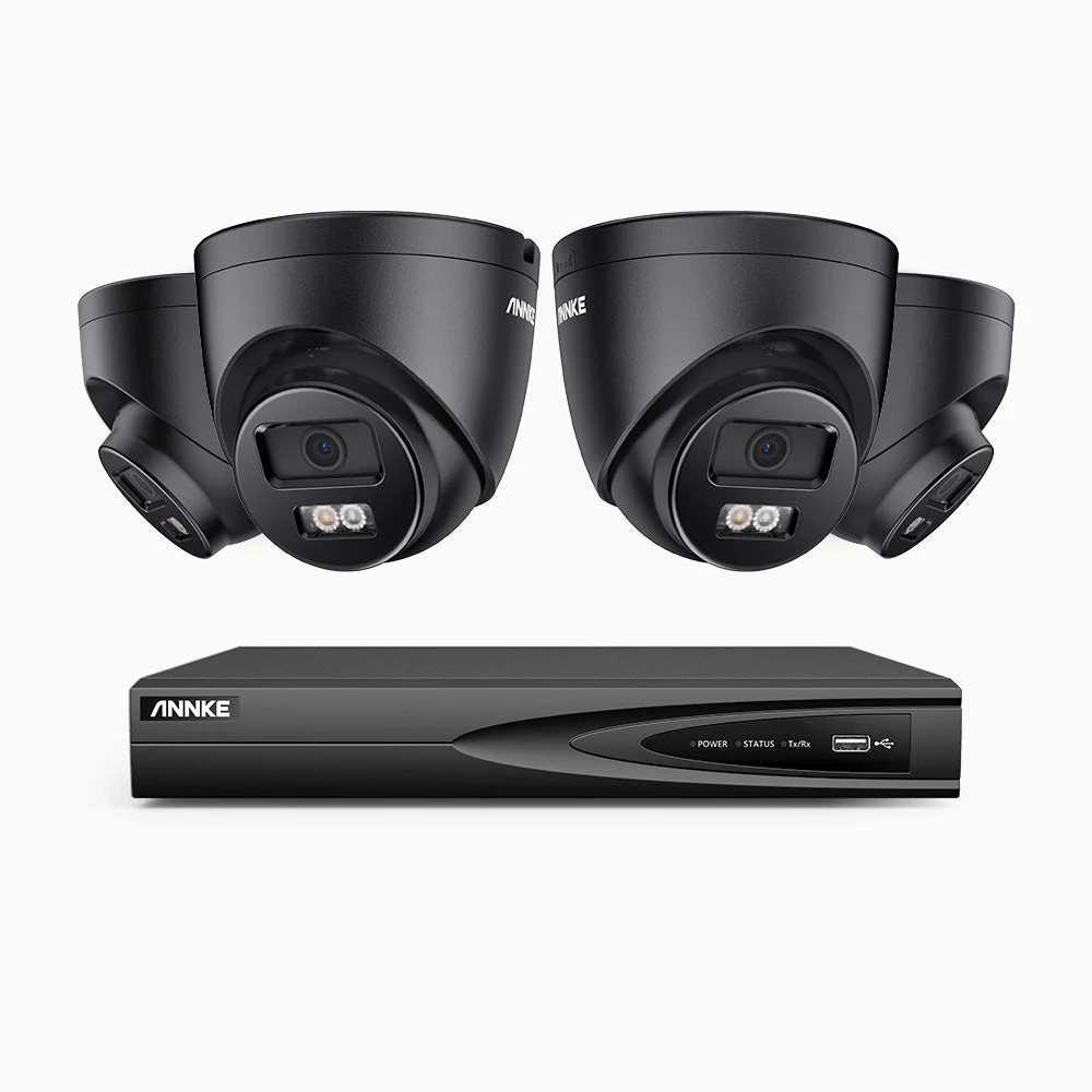 H500P - 3K 4 Channel 4 Cameras PoE Security System, Colour & IR Night Vision, 3072*1728 Resolution, f/1.6 Aperture (0.005 Lux), Human & Vehicle Detection, Built-in Microphone, IP67 - Image 3