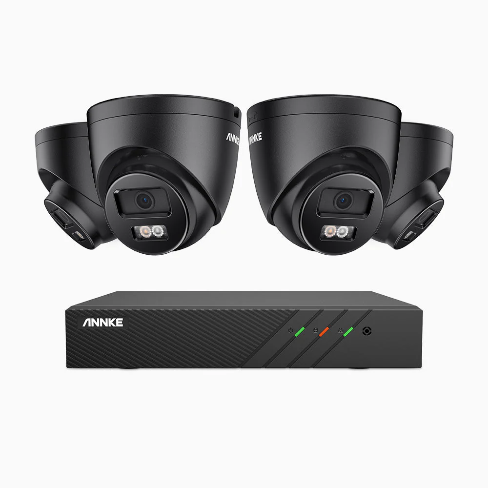 H500P - 3K 8 Channel 4 Cameras PoE Security System, Colour & IR Night Vision, 3072*1728 Resolution, f/1.6 Aperture (0.005 Lux), Human & Vehicle Detection, Built-in Microphone, IP67 - Image 3