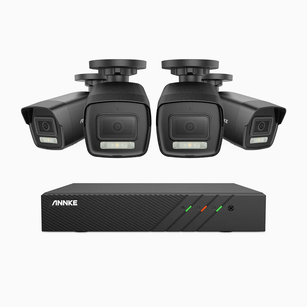 H500P - 3K 8 Channel 4 Cameras PoE Security System, Colour & IR Night Vision, 3072*1728 Resolution, f/1.6 Aperture (0.005 Lux), Human & Vehicle Detection, Built-in Microphone, IP67 - Image 4