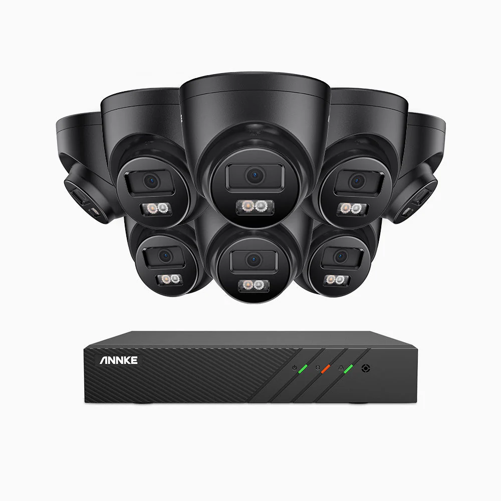 H500P - 3K 8 Channel 8 Cameras PoE Security System, Colour & IR Night Vision, 3072*1728 Resolution, f/1.6 Aperture (0.005 Lux), Human & Vehicle Detection, Built-in Microphone, IP67 - Image 3