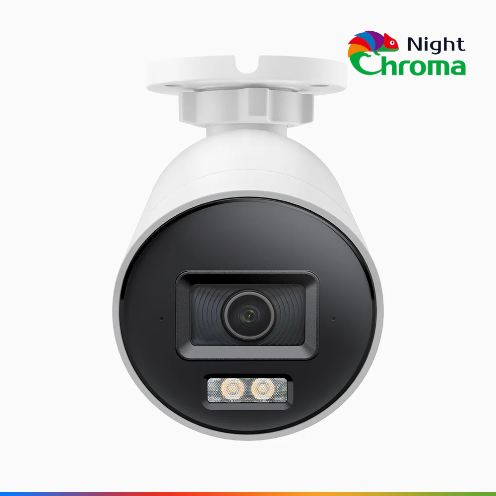 NightChroma<sup>TM</sup> NCBR800 - 4K Outdoor PoE Security Camera, Red Blue Flashing Lights & Siren, 3840*2160@25 fps, Acme Color & IR Night Vision, Human & Vehicle Detection, Two-Way Audio, IP67 Weatherproof, All-Metal Housing - Image 3