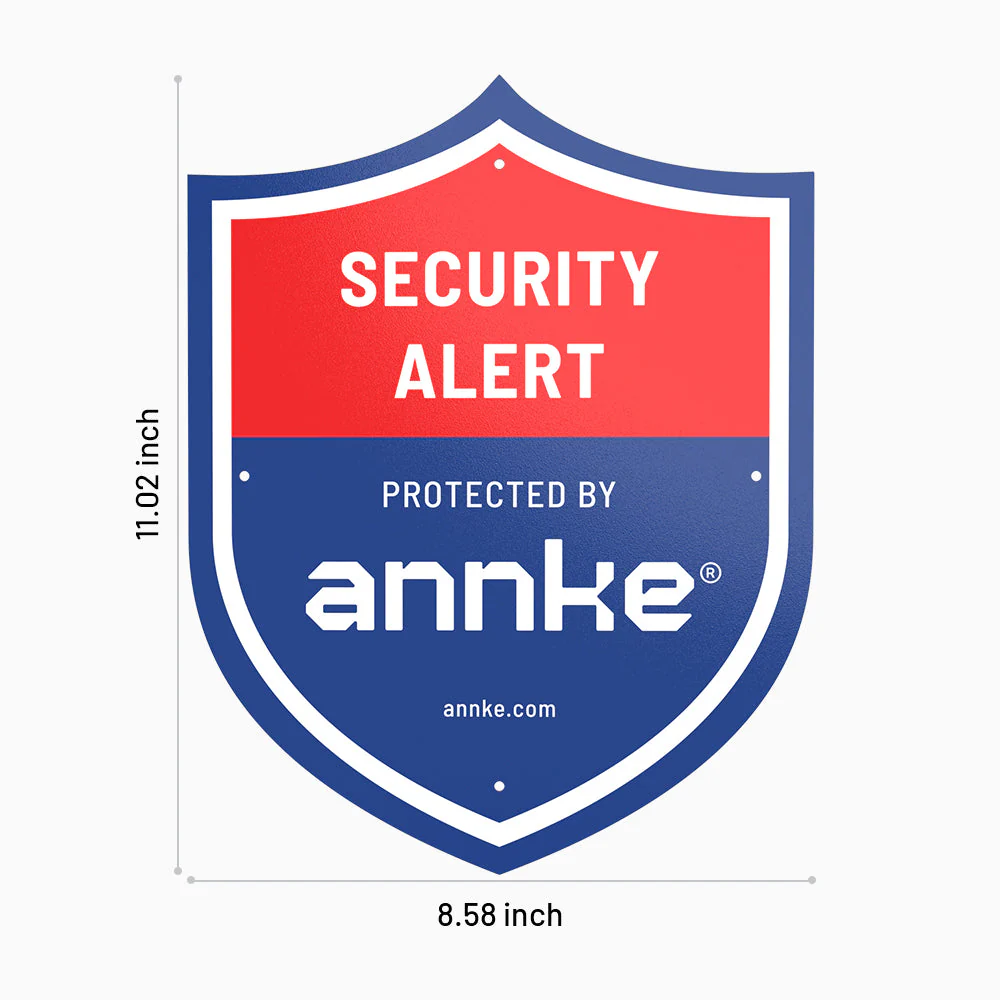 ANNKE 10" Heavy Duty 100% Aluminum Security Sign, Reflective & Fade Resistant Outdoor Surveillance Warning Sign for Home/Yard/Property Protection - Image 3