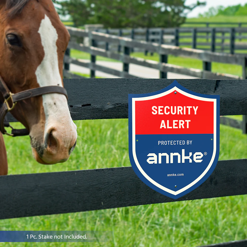 ANNKE 10" Heavy Duty 100% Aluminum Security Sign, Reflective & Fade Resistant Outdoor Surveillance Warning Sign for Home/Yard/Property Protection - Image 5