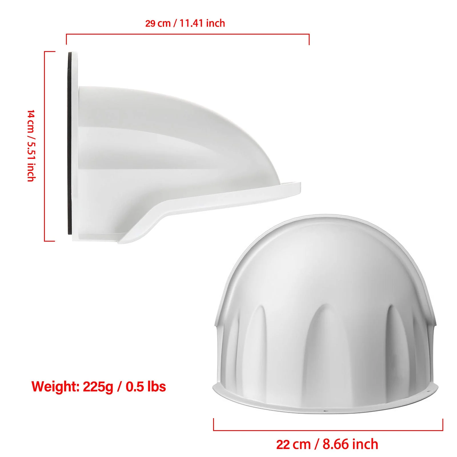 Pack of 4 Universal Sun Rain Shade Camera Cover Shield for SANNCE/ANNKE/Hikvision/Nest/Ring/Arlo/Dome/Bullet Outdoor Camera - White - Image 4