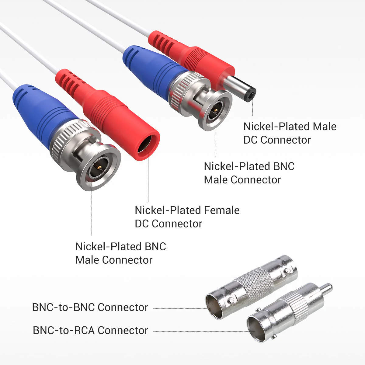 Fire Rated 100% UL-Certified 30 m/100 ft All-in-One BNC Video Power Cables - Image 6