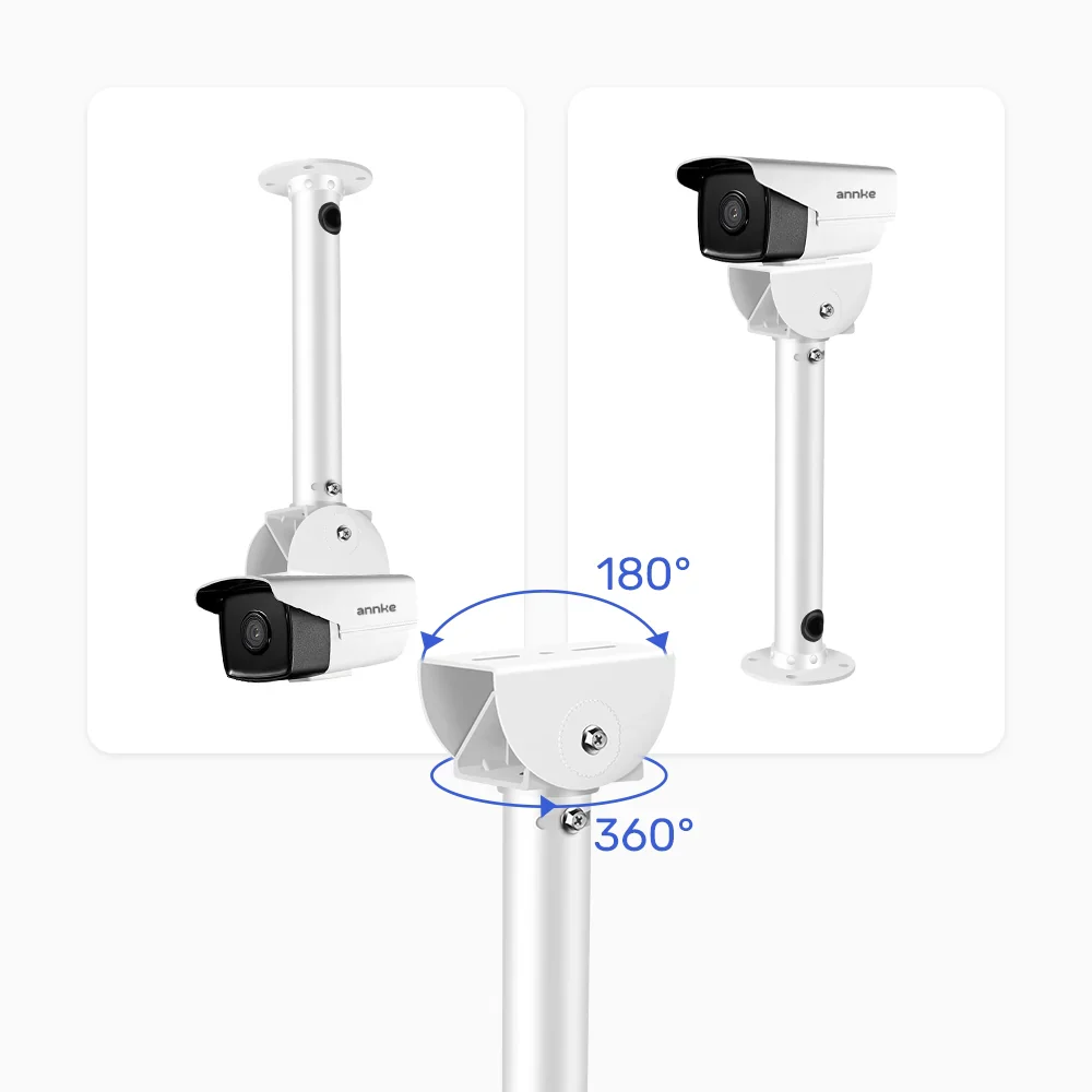 Security Camera Mount Bracket, Heavy-Duty Metal, Wall / Ceiling Mount for Turret & Dome & Bullet Cameras, Compatible with Conventional Security Camera - Image 5