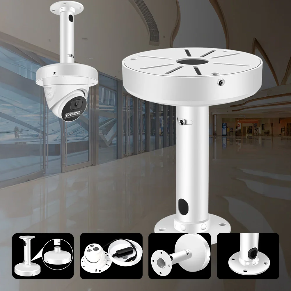 Security Camera Mount Bracket, Heavy-Duty Metal, Wall / Ceiling Mount for Turret & Dome & Bullet Cameras, Compatible with Conventional Security Camera - Image 6