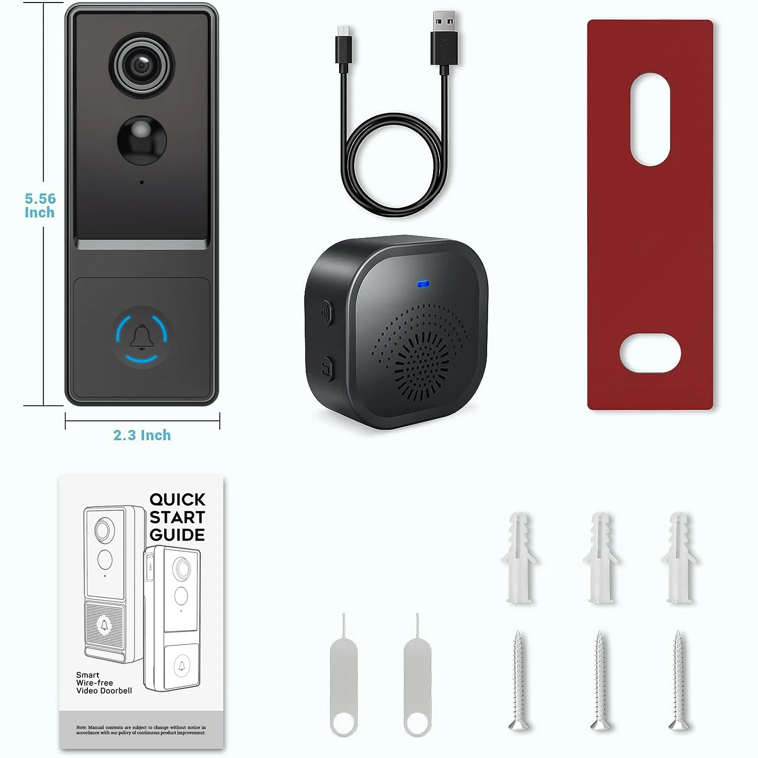 Wireless Video Doorbell, 1080P HD, No Monthly Fee, Triple Motion Detection, 180-Day Battery Life, Night Vision, 2-Way Audio, IP66 Weatherproof, Works with Alexa & Google Home - Image 2