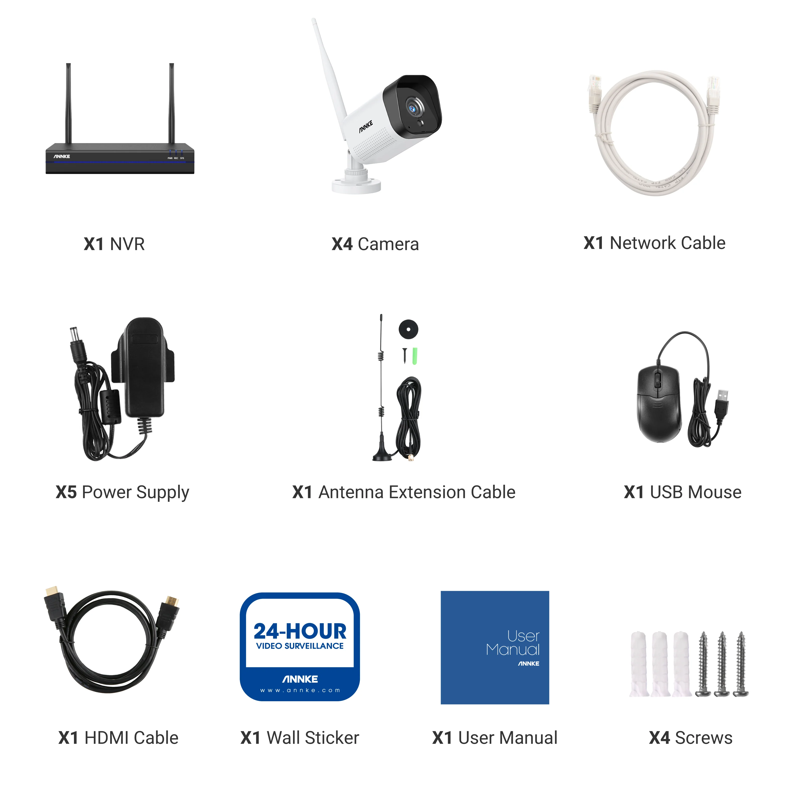 WS300 – 2K Super HD 8 Channel 4 Cameras Wireless NVR CCTV System, Built-in Mic, Human Recognition, Works with Alexa - Image 3